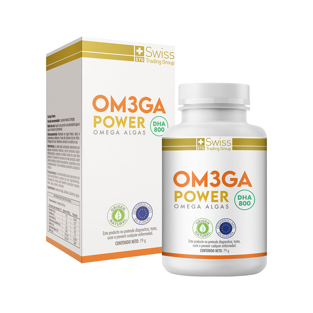 Om3ga Power- Omega 3 De Algas Dha 800-Cápsulas 60 Unidades