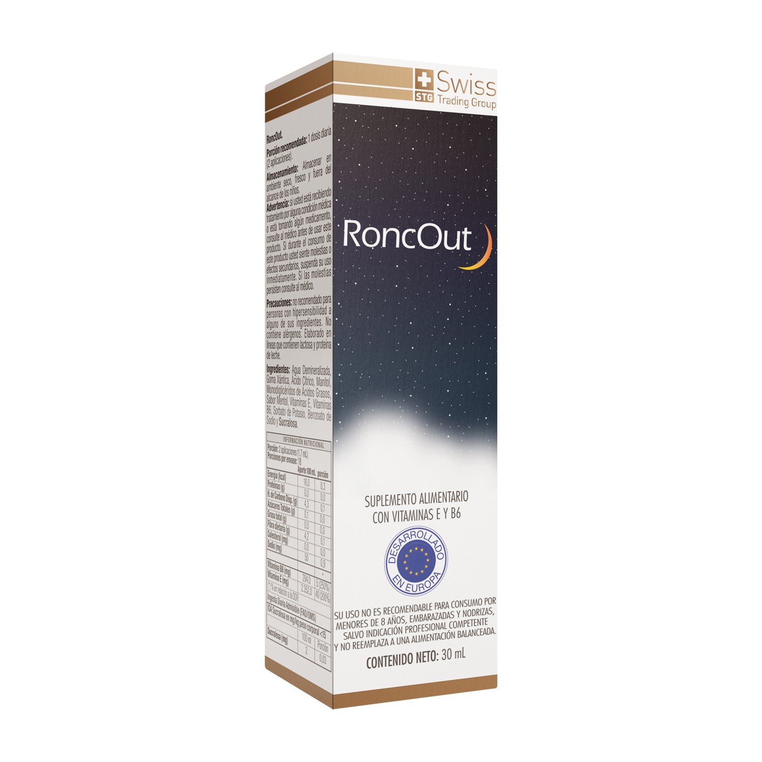 Ronc-Out Suplemento Alimenticio en Spray Para los Ronquidos 30 ml