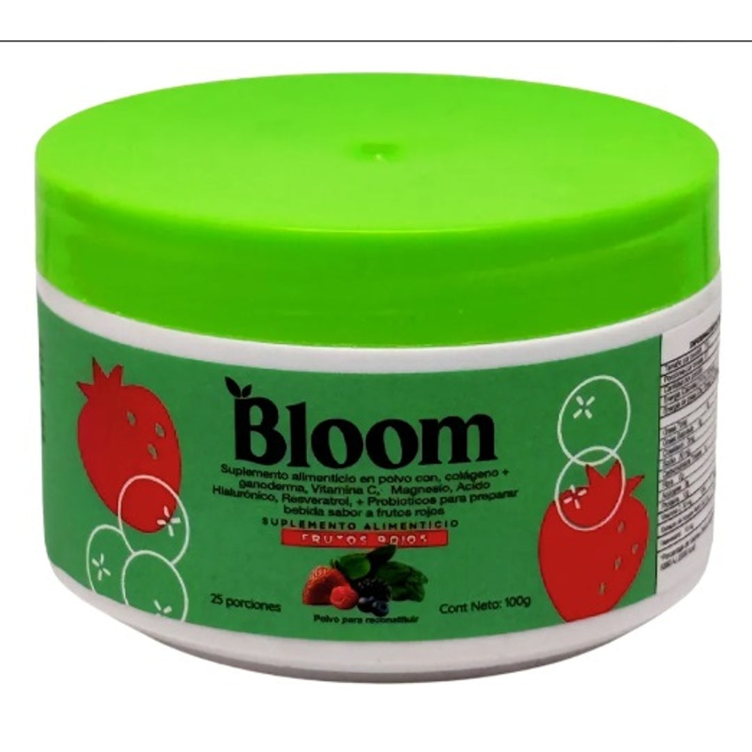 Bloom Greens En Polvo 100g Con Probióticos y Superalimentos Frutos Rojos