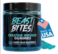 Gomas Creatina Beast Bites 150 Gr Frambuesa Azul