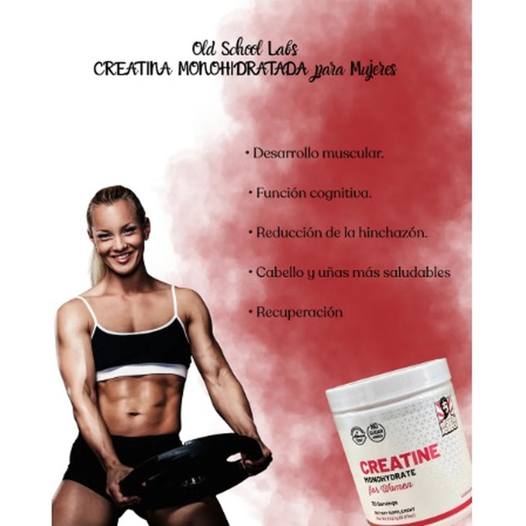 Creatina Mujer Old School 240g Monohidratada Sin Sabor - Original