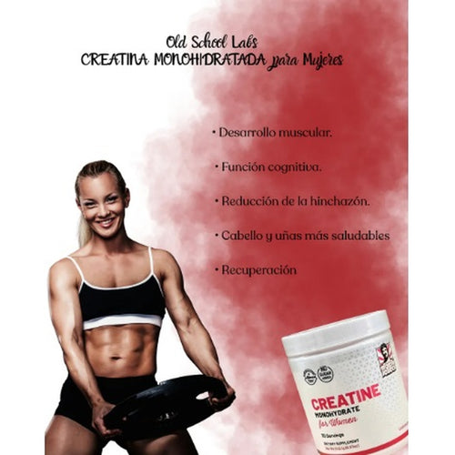 Creatina Mujer Old School 240g Monohidratada Sin Sabor - Original