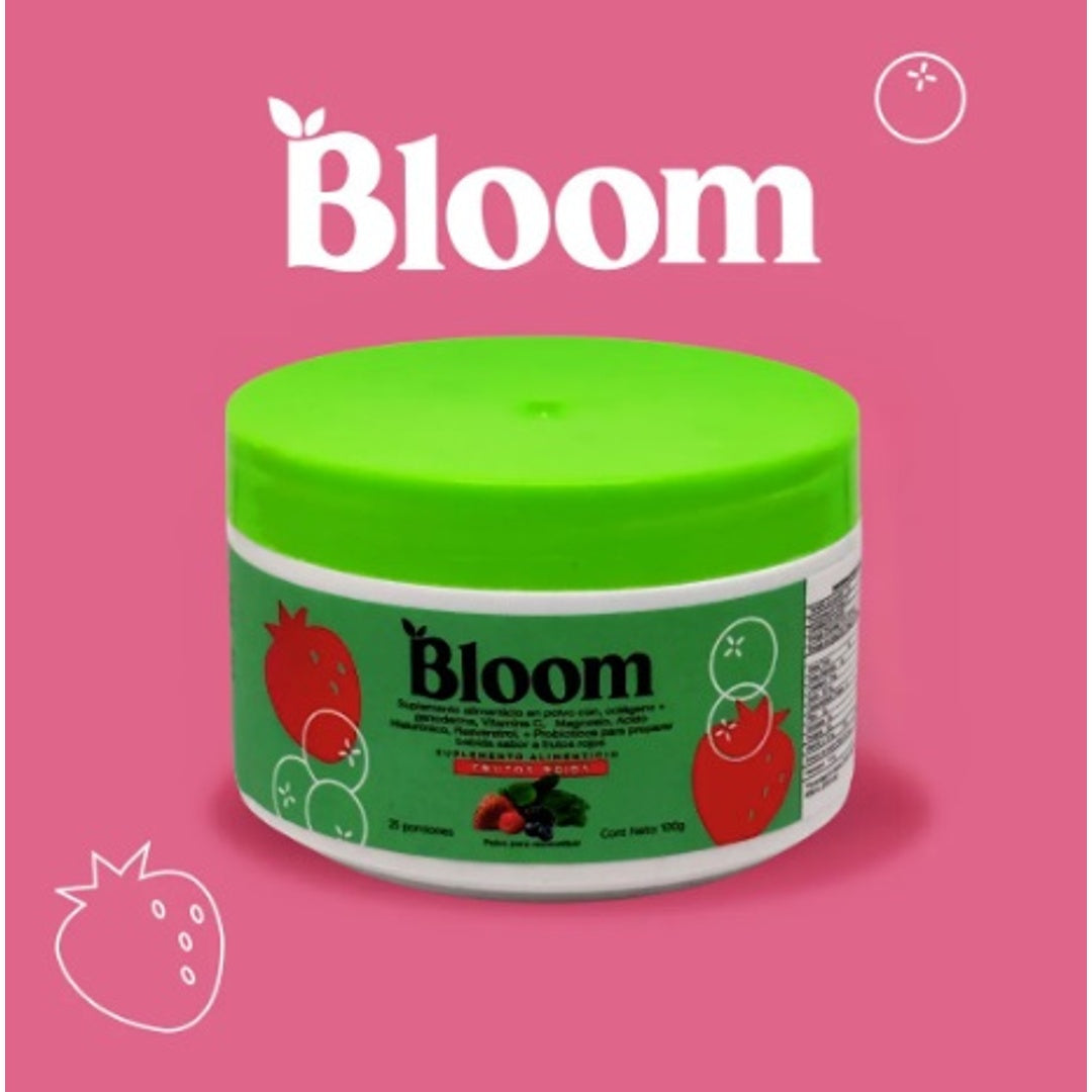 Bloom Greens En Polvo 100g Con Probióticos y Superalimentos Frutos Rojos
