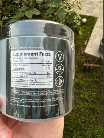 Gomas Creatina Beast Bites 150 Gr Frambuesa Azul