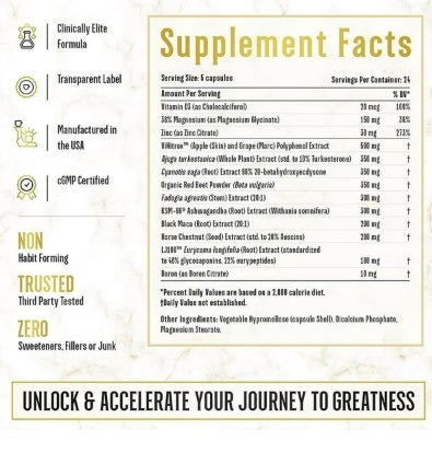 King Maker, 120 cápsulas, suplemento 13 en 1 para hombres