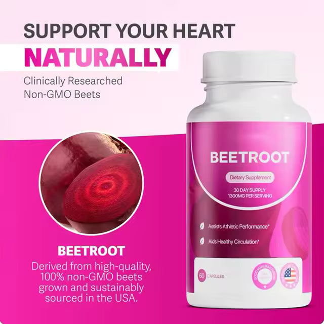 Beetroot Mejora Circulación, Energía y La Salud Del Corazón Antioxidante Natural