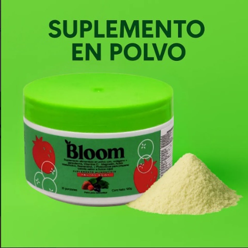 Bloom Greens En Polvo 100g Con Probióticos y Superalimentos Frutos Rojos