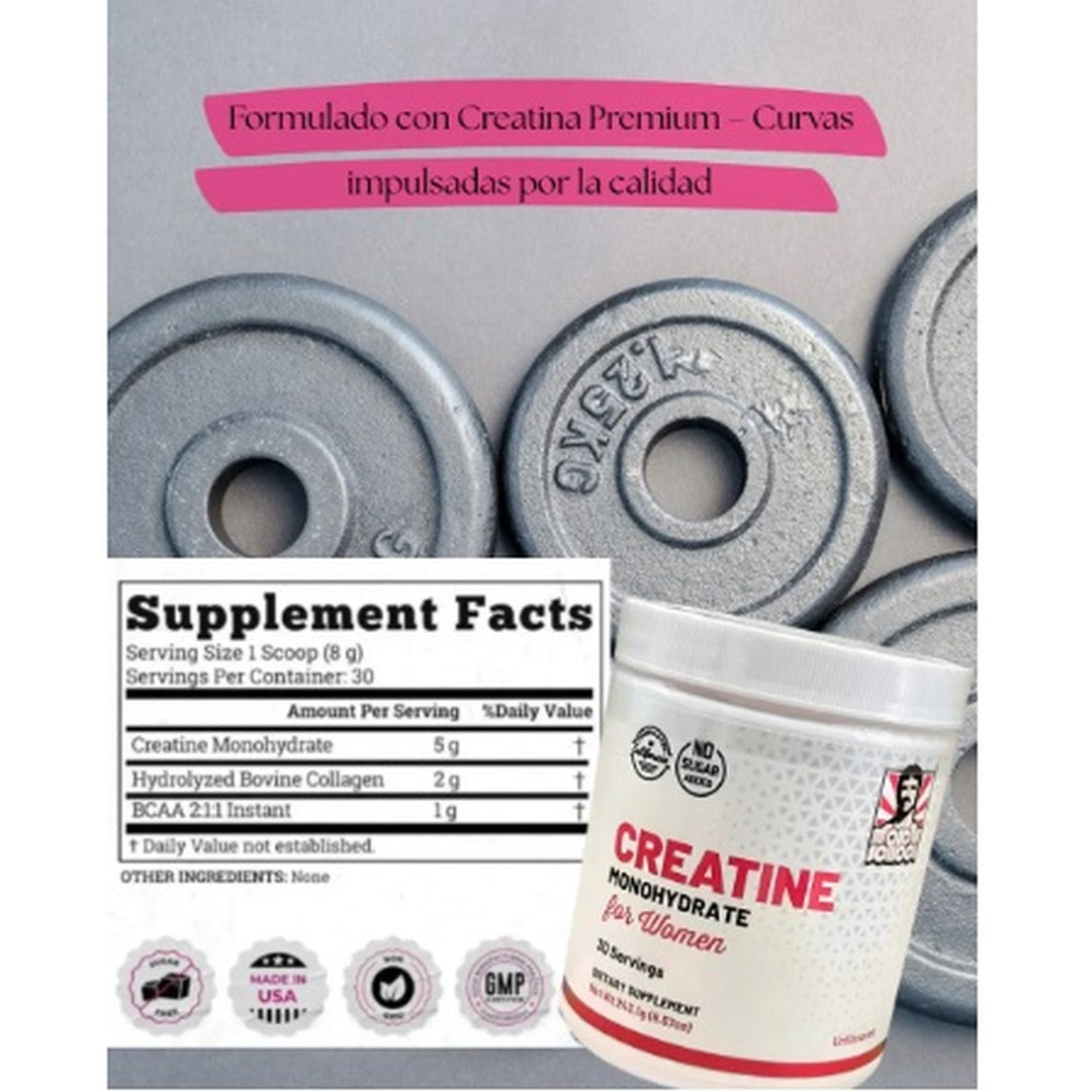 Creatina Mujer Old School 240g Monohidratada Sin Sabor - Original