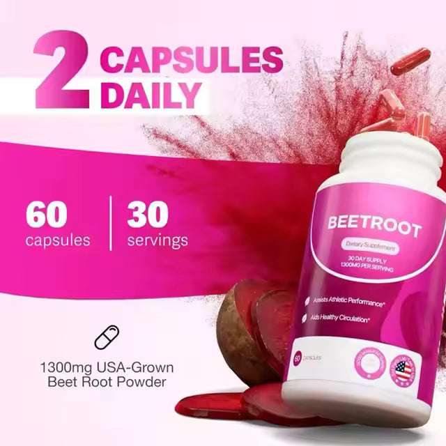 Beetroot Mejora Circulación, Energía y La Salud Del Corazón Antioxidante Natural