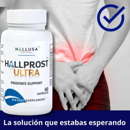 Hallprost Ultra 60 Cápsulas Concentradas, Suplemento Prostata, Original Sin Sabor