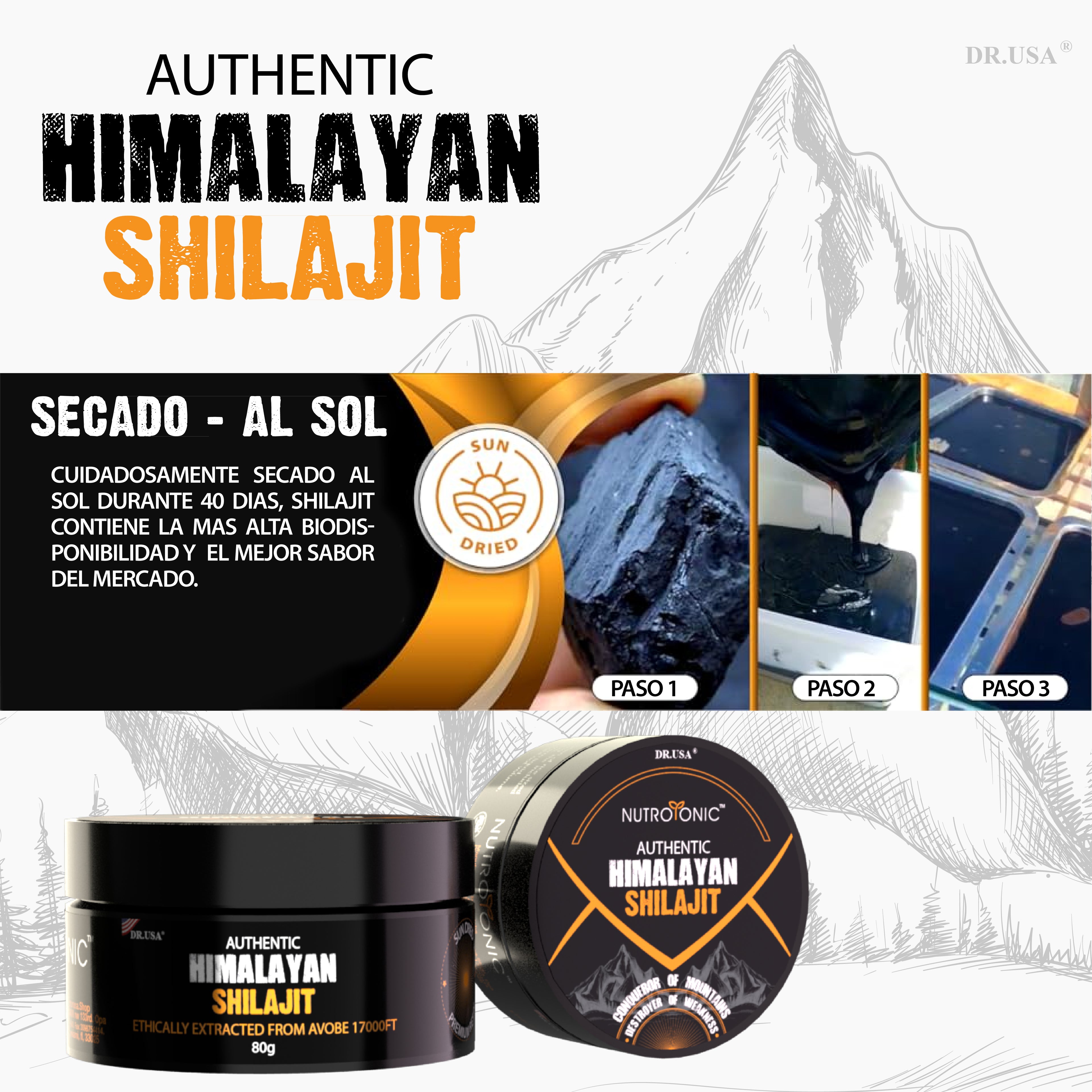 Shilajit Himalay 80gr Resina Original, USA Certificado