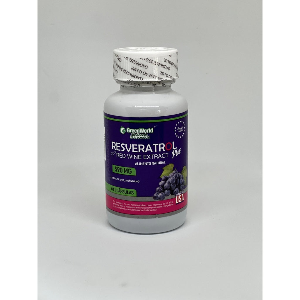 Resveratrol 60 Cáp - Antioxidante Potente/ 590 Mg